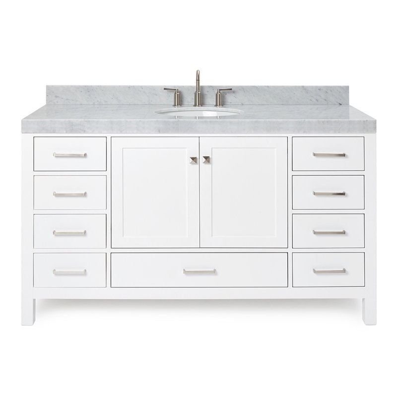 Meuble-lavabo simple 60 po Cambridge, Blanc