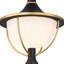 Poteau d'extérieur 1 lumière noir mat + or Atlas