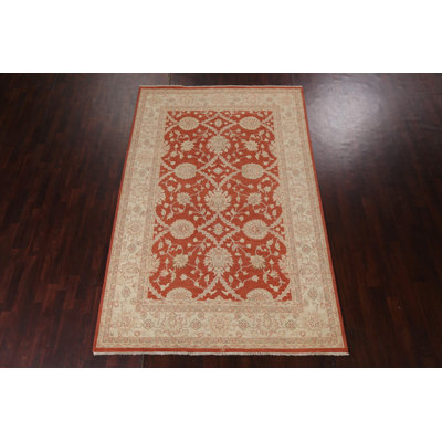 Tapis floral floral Peshawar Chobi noué à la main 6 x 10