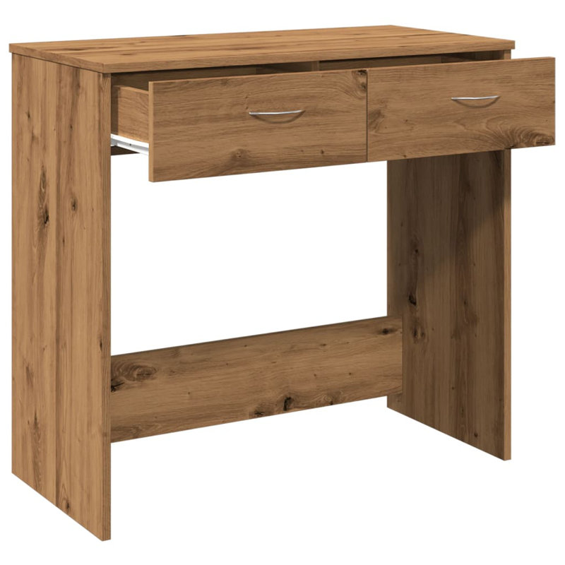  Bureau rectangulaire moderne en bois d'ingénierie en chêne d'ingénierie, Noir