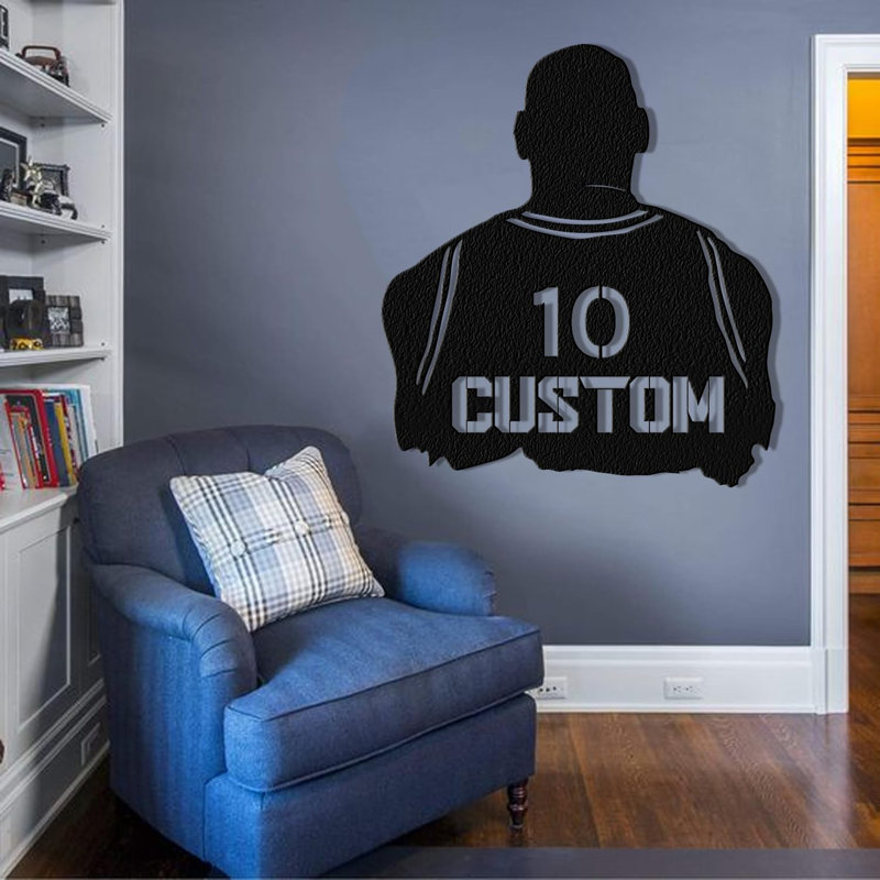Sports Wall Decor on Metal, 36" H x 36" W x 0.05" D, Yes