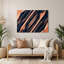 «Geometric Abstraction 50», art mural en métal bleu-1547272026