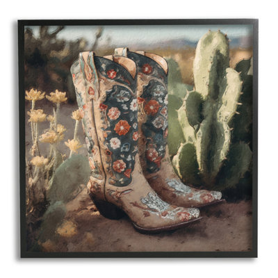 " Cowgirl Boots Landscape " by LSR Design Studio