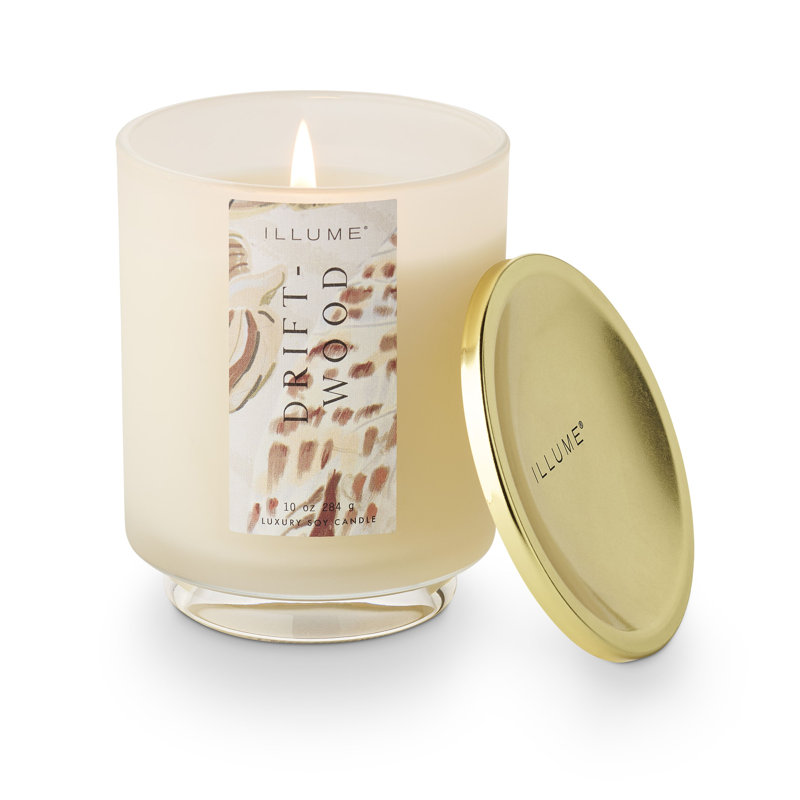 Bougie magnifique en verre flotté 284G
