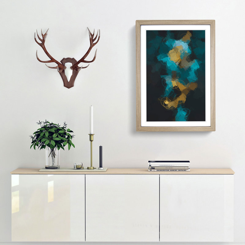 Light Blur in Abstract - Picture Frame Graphic Art Print, Oak Framed, 36cm H x 27cm W x 2cm D
