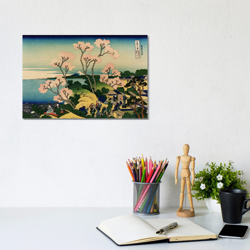 Goten-yama-hill, Shinagawa On The Tokaido (Tokaido Shinagawa Goten'yama No Fuji) - Wrapped Canvas Painting