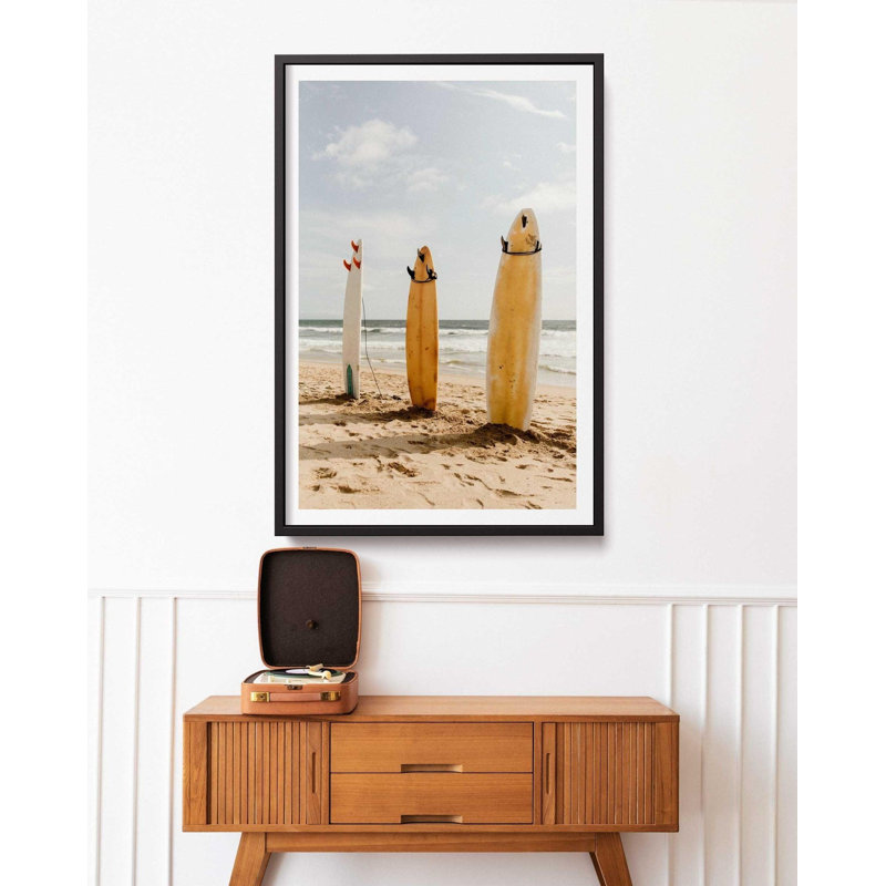 «Surf Break Laguna», H 38 po x l 26 po, Reproduction encadrée d'une seule photo avec pass, Noir