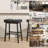 Set of 4 Counter Height Bar Stools, Backless Saddle Counter Stools with Faux Leather Upholstered Seats, Tufted Nailhead Trim, Kitchen Island Stools for Home Bar, Dining Room & Kitchen-2119323025