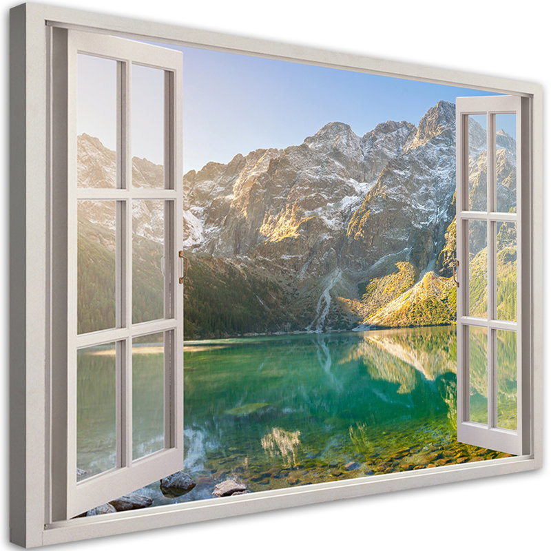 Forest in the Foggy Mountains Wall Art on Canvas, 70cm H x 100cm W