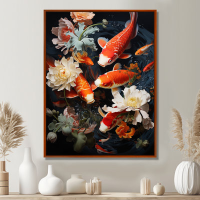 «Asian Art Infinite Koi I», reproduction d'art sur toile