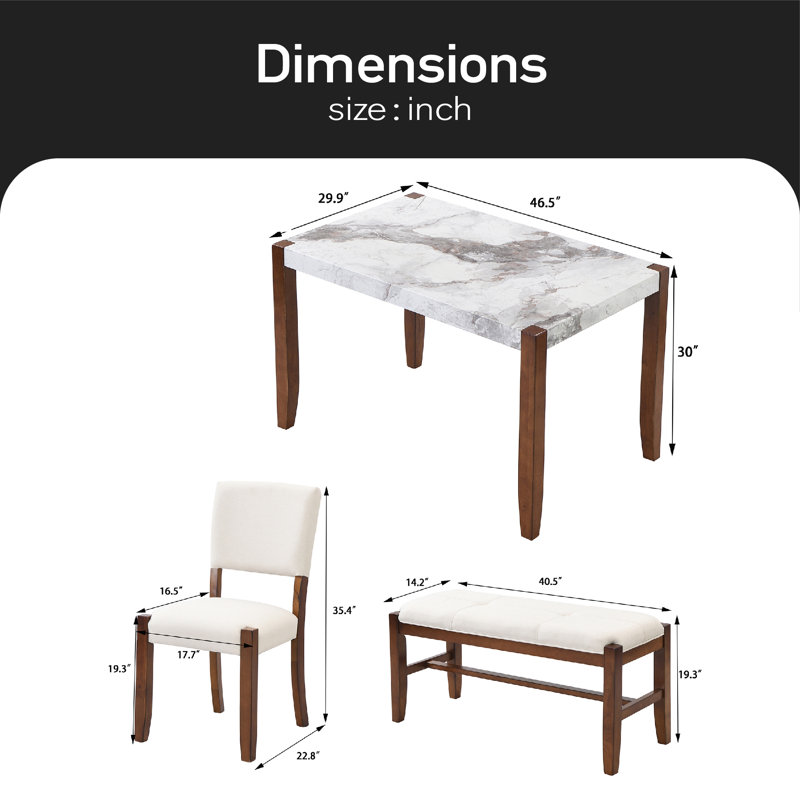 4 - Person Four Leg Dining Set