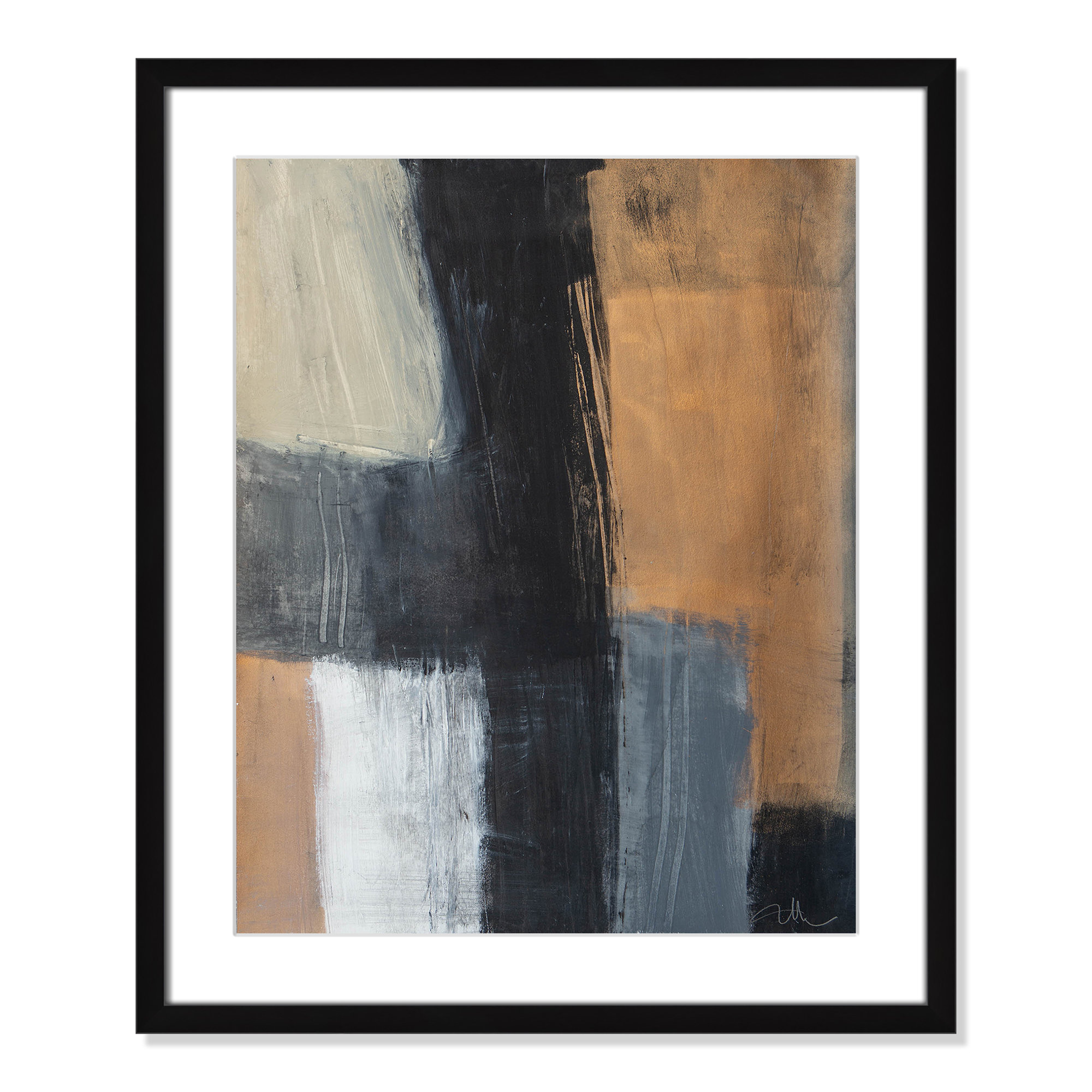 Metallic Slate II by Casa Fine Arts, Black Matted Picture Framed, 25.5" H x 21.5" W x 1.25" D