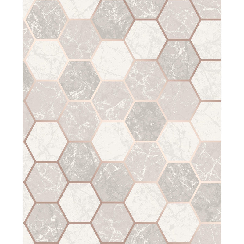 Radium 10m x 52cm Wallpaper Roll, Rose Gold