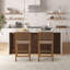 Tabouret de comptoir en similicuir tissé H 24 po