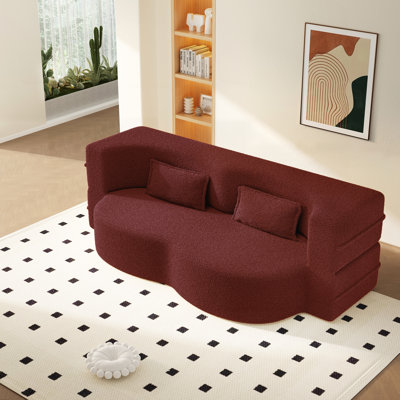 Modern Floor Sofa with 2 Pillows