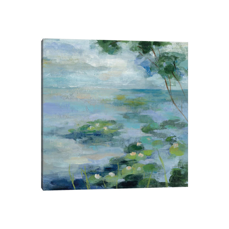«Lily Pond II» par Silvia Vassileva - reproduction d'art, Toile tendue, Aucun mat, H 12 po x l 12 po x P 0,75 po