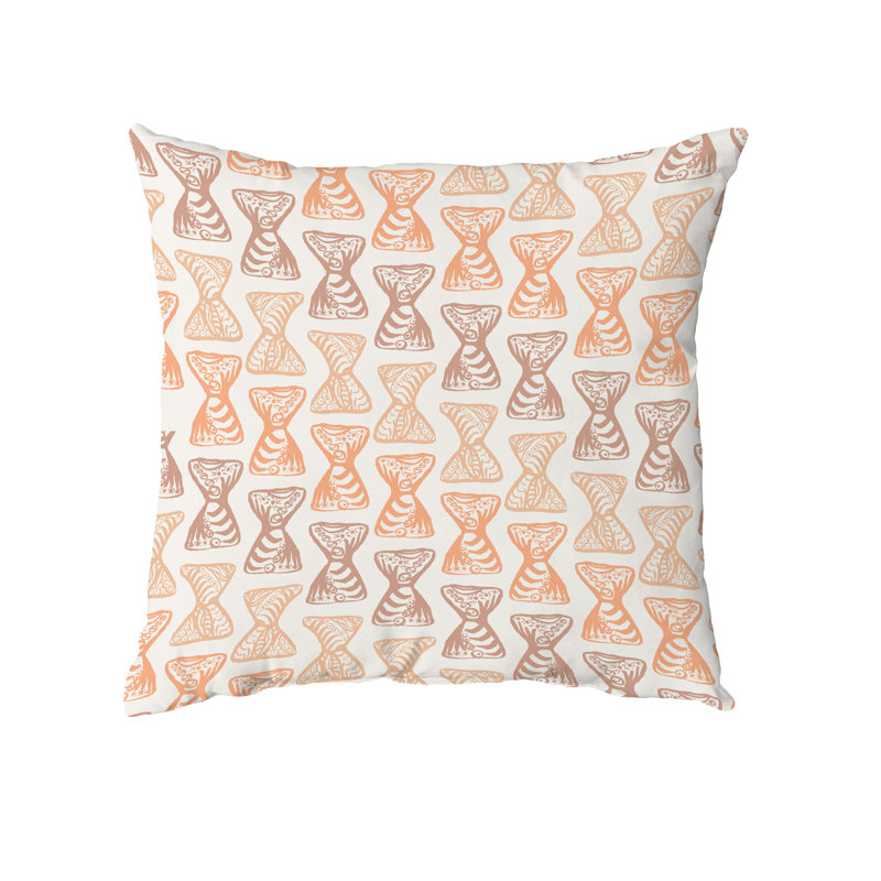 Housse de coussin carré et insert, 20 po X 20 po, Orange, Géomatique 1