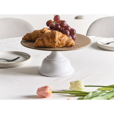 Cake Stand BRIOCHE Metal White Cake Stand