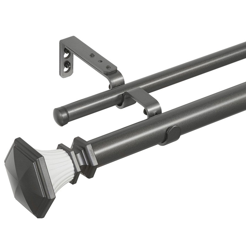 Tringle à rideaux double Buono, H 1 po x l 72 po x P 1 po