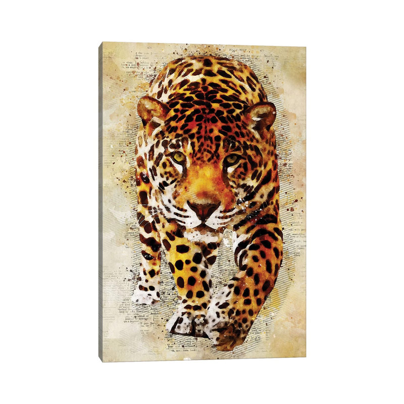 Leopard by Durro Art - Wrapped Canvas Print, 66.04 cm H x 45.72 cm W x 1.91 cm D
