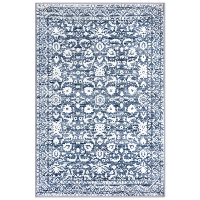 Tapis vert antidérapant lavable à la machine, Rectangulaire 2 pi x 3 pi, Dark Green