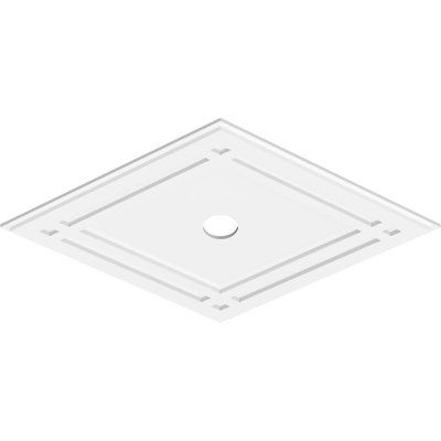 Diamond Architectural Grade PVC Contemporary Ceiling Medallion 3" Inside Diameter
