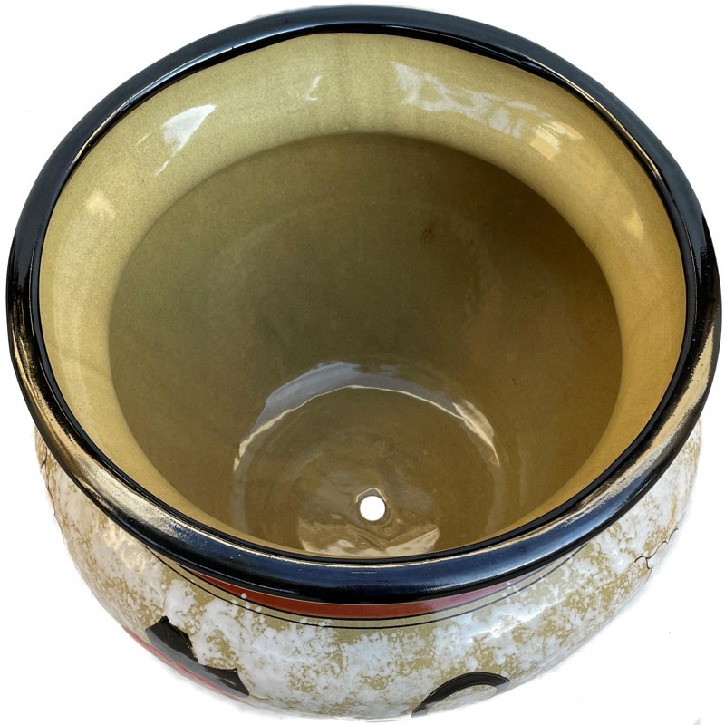 Pot de jardin en céramique Jayavian TalaMex, H 9,5 po x l 10,5 po x P 10,5 po