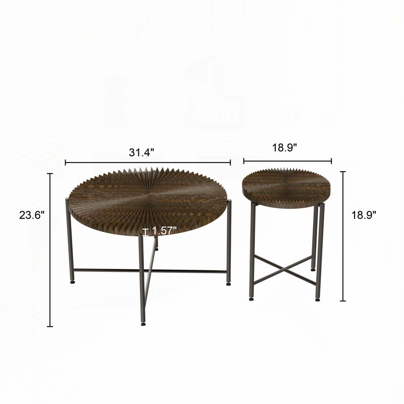 2-Piece Coffee and End Table Set