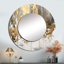 Modern Golden Drip - miroir abstrait, miroir mural moderne unique, impression d'art en métal