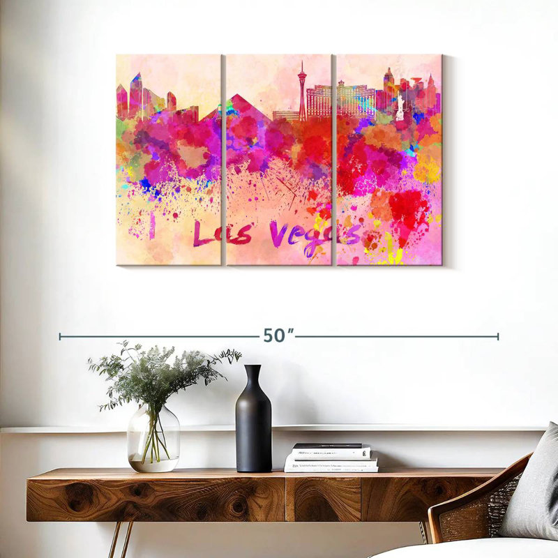 Sirci Las Vegas Skyline Splash, H 24 po x l 38 po