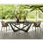 Brevyn Oval Metal Base Dining Table