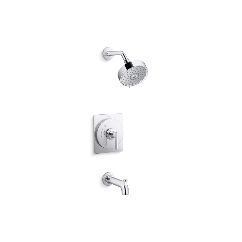 Castia by Studio McGee Rite-Temp Bath and Shower Trim Kit 1.75 GPM, Polished Chrome