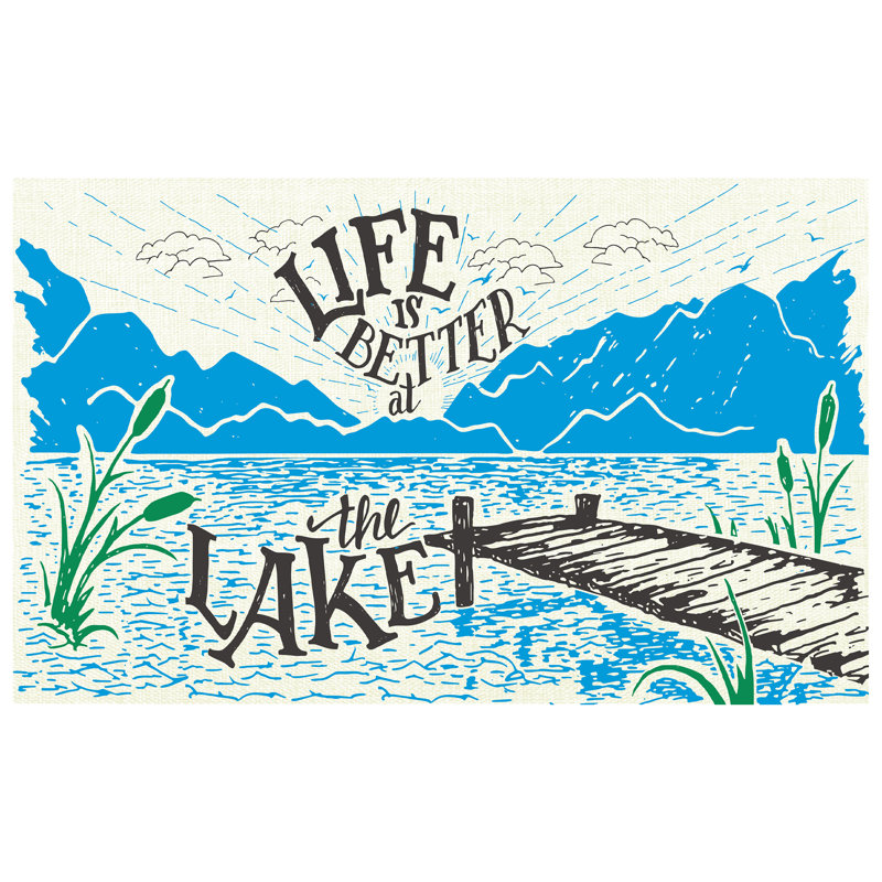 Paillasson Life is Better at the Lake 18 po x 30 po