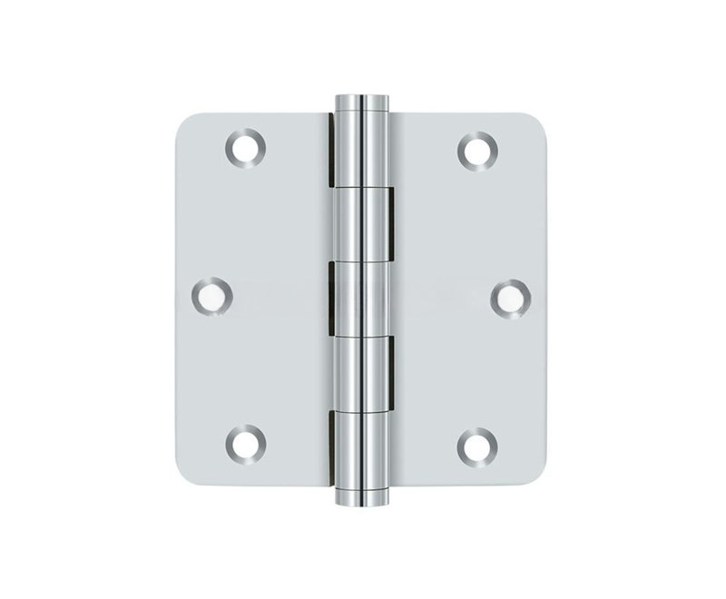 Deltana DSB35R426-R DSB35R426-R Paire de charnières en laiton massif 3,5 po x 1 / 4R chrome poli, Chrome poli