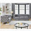 Canapé 3 places + 2 places. VELOUR GRIS