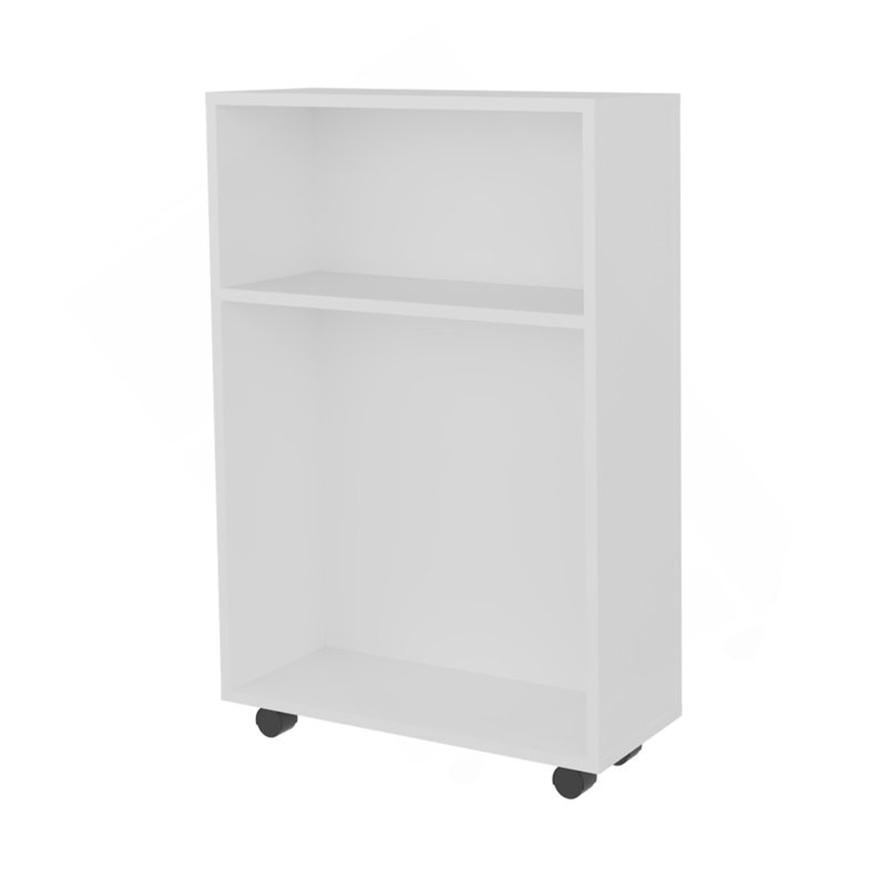 White Rolling Storage Cart With Versatile Compact Design