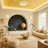 15" Moon Surface LED Ceiling/Wall Light – Adjustable Color Temp, Dimmable, ETL-Certified