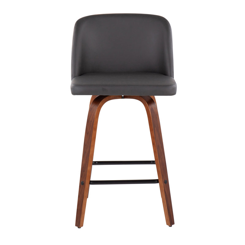 Tabouret de comptoir pivotant 25,5 Lakyia, Gris