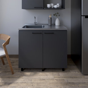 Évier utilitaire, Bussolengo, noir, largeur x 39,3