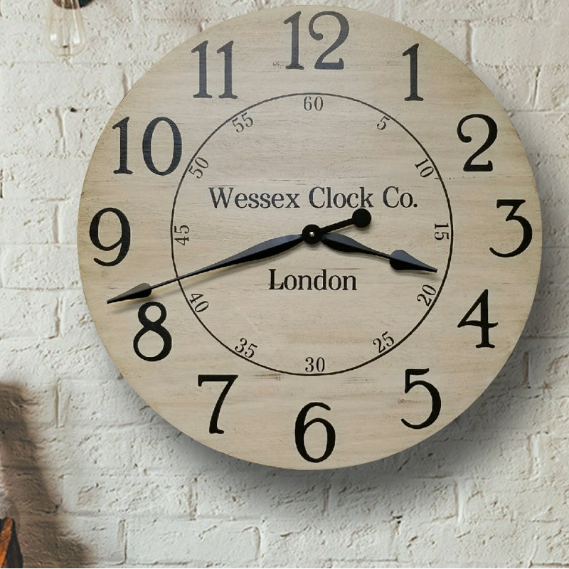 Creston Wood Wall Clock, Large