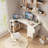 Built-in Outlets L-Shaped Computer Desk with Drawers & Storage Shelves-1417777655-1421181444