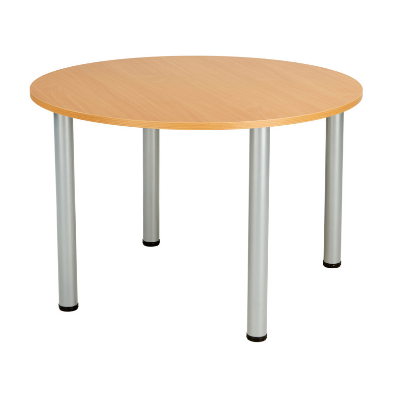 Bouton Circle Conference Table, Beech, H73 x W100 x D100cm