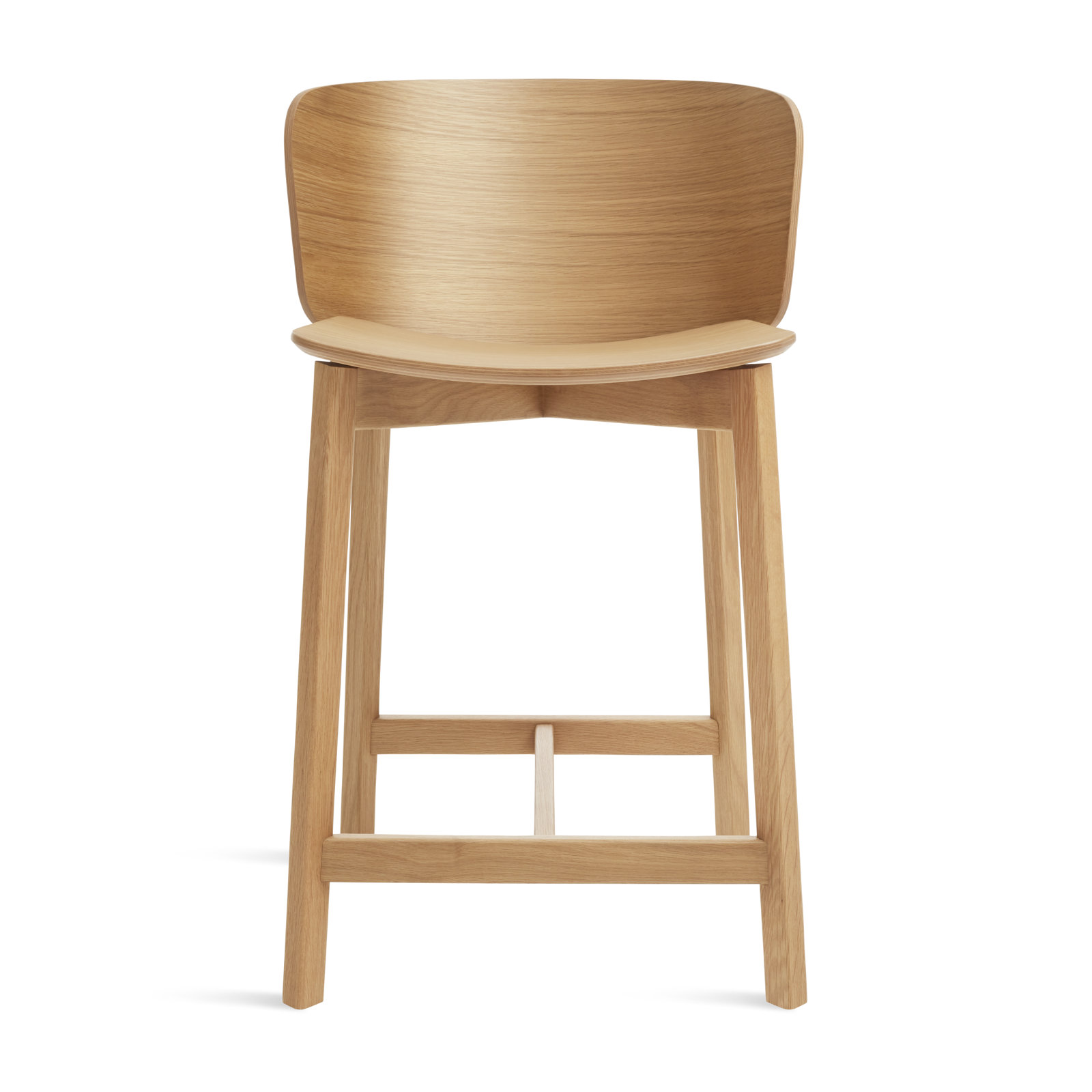Buddy Bar and Counter Stool, Counter Stool (26" Seat height), White Oak
