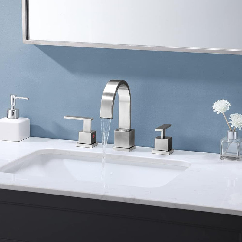 Robinet de salle de bain à large entraxe avec bonde