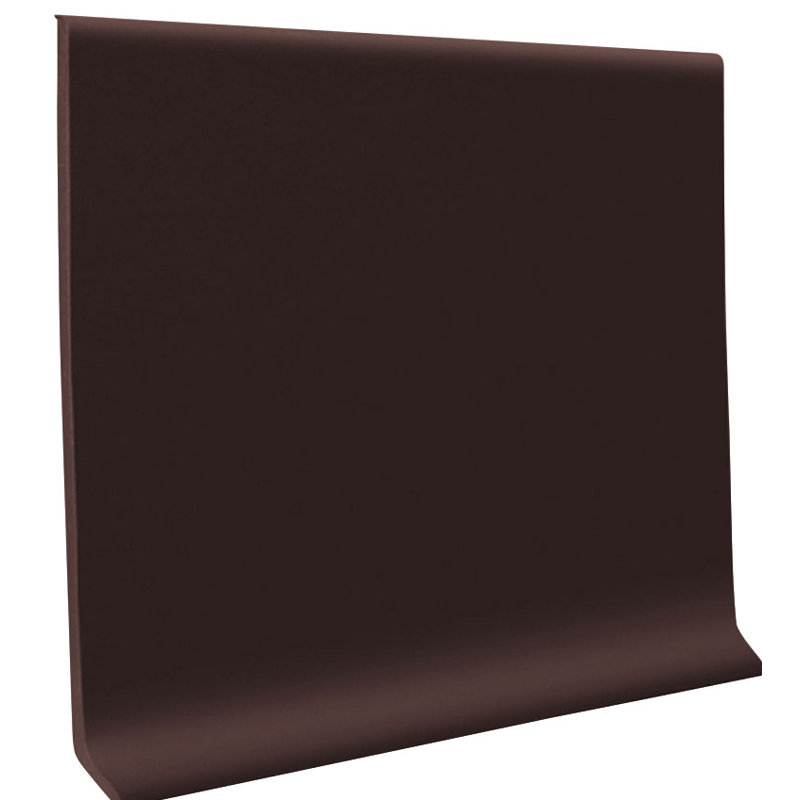 Vinyle 0,08 po, épaisseur 48 po, largeur 4 po, base murale, Brun