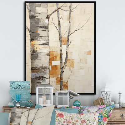 Arbre de minimalisme bouleau I sur toile