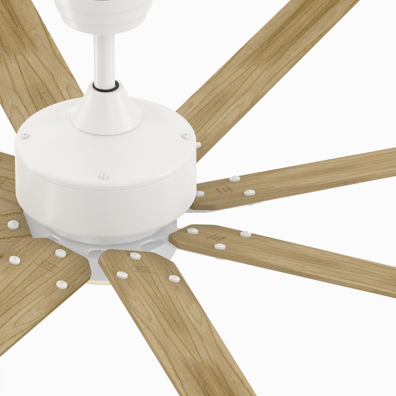 Levon Custom Indoor/Outdoor Smart Ceiling Fan DC Motor- Matte White, Matte White