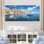 «Syros Serenityscape III - Port Landscape Coastal», art mural