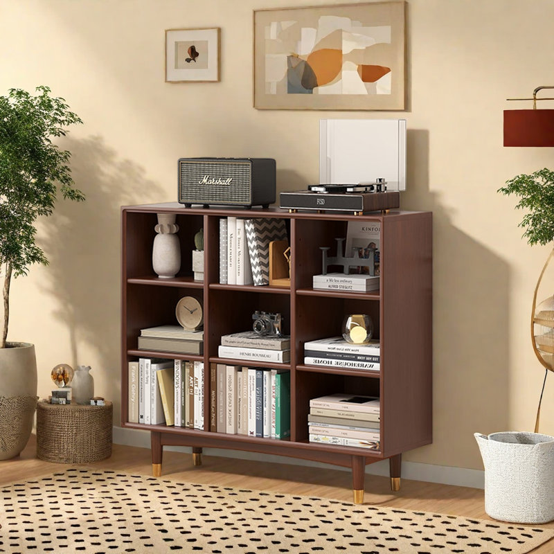 Marblehead, (3 Shelves) 35"H x 39.3"W x 12.2"D, Dark Brown