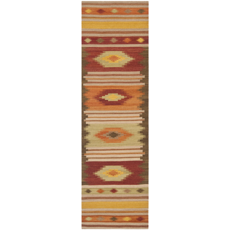 Bennett Hand Woven Wool Southwestern Rug, Runner 2'3" x 14'